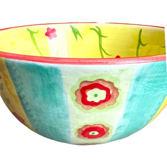 HTF! Kimberly Hodgen Cupcakes and Cartwheels Bowl & Plate Floral Scalloped READ - Picture 4 of 16